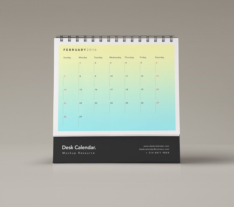 Desk Psd Calendar Mockup Vol2