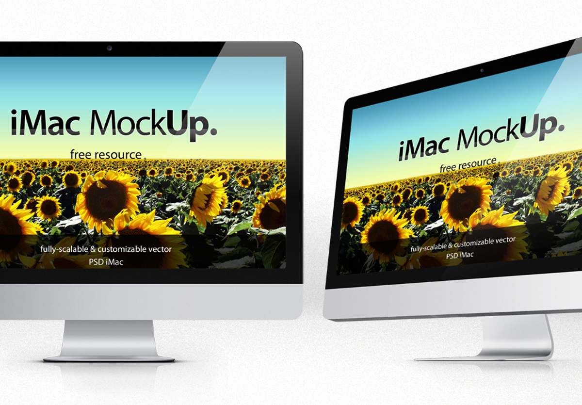 iMac Psd Mockup Template | Pixeden Club