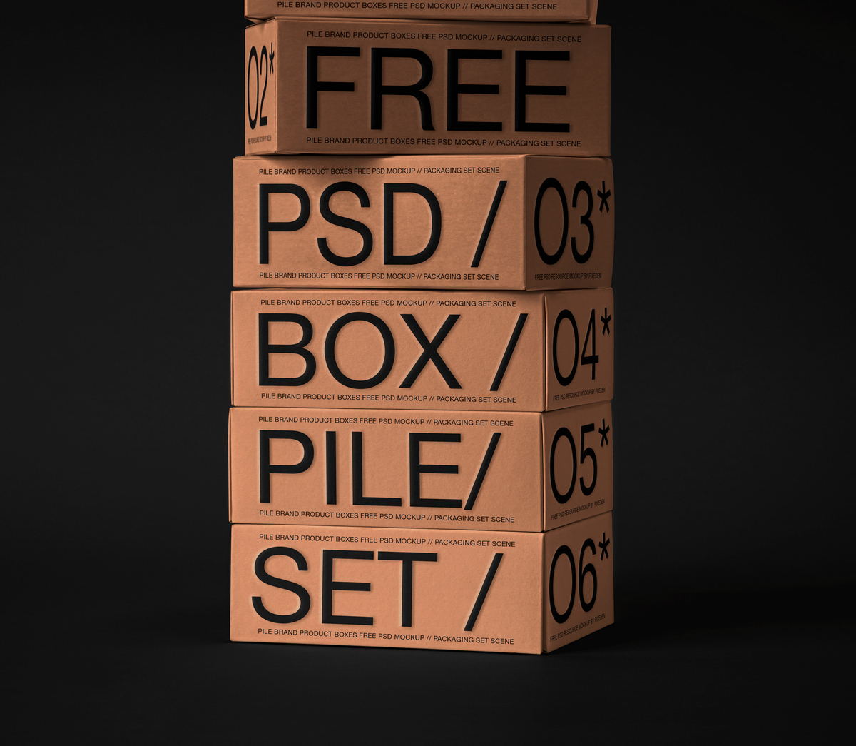Branding Product Box Pile Psd Mockup | Pixeden Club