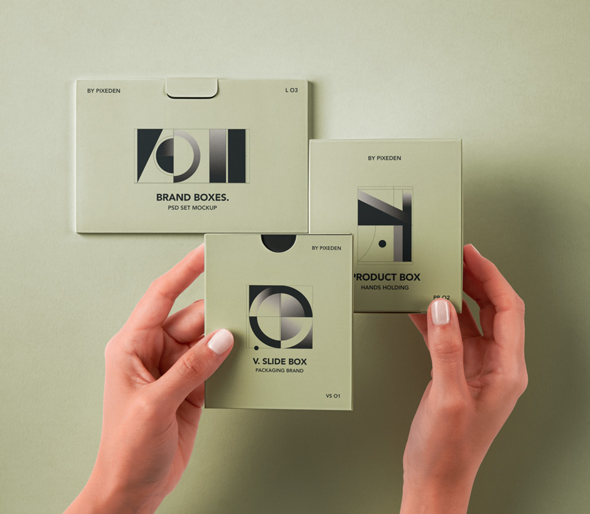 Hands Holding Product Boxes Psd Mockup Set | Pixeden Club