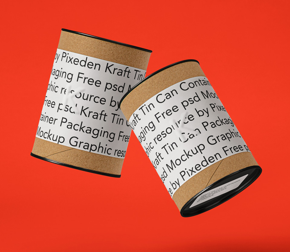Kraft Container Tin Can Psd Mockup | Pixeden Club